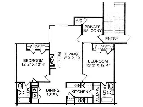 Floor plan 2 Bedroom