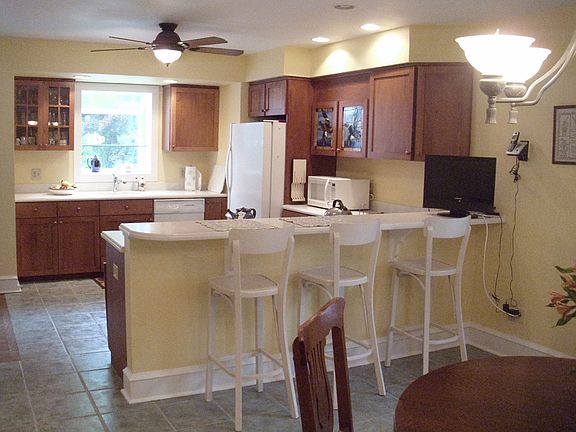 looking into kitchen area