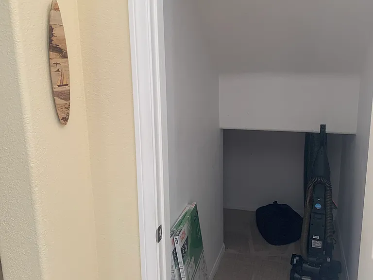 Downstairs closet/storage under staircase