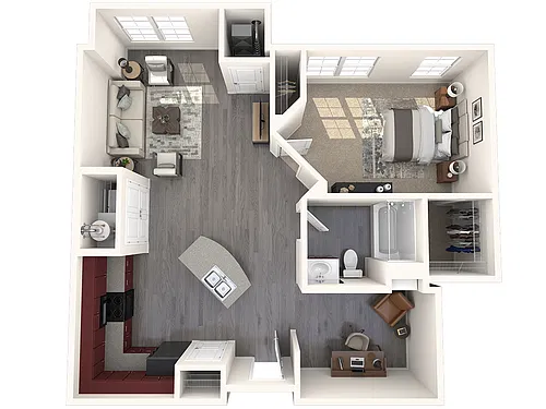 Floor plan 1x1I