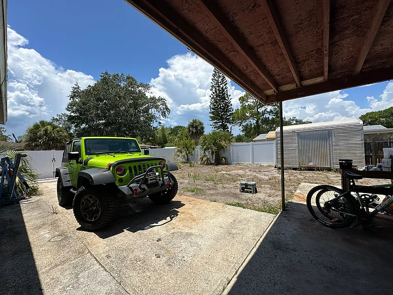 Backyard with Shed Storage