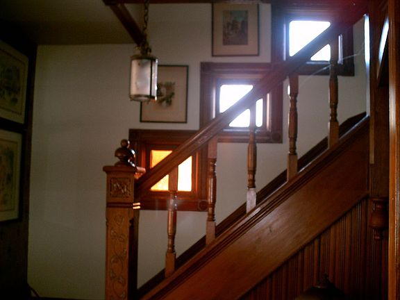 Stained glass windows in foyer!
