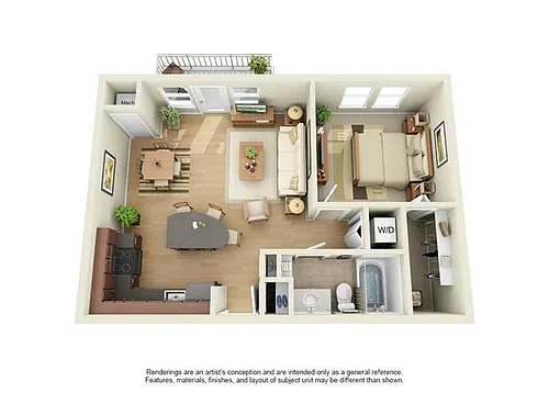 Floor plan One Bedroom