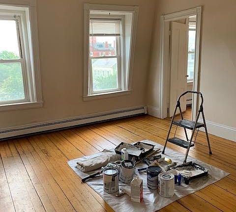 living room being painted