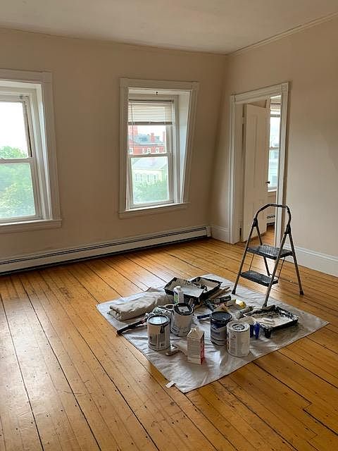 living room being painted