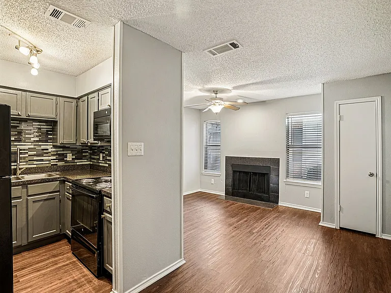 Studio/loft living and kitchen