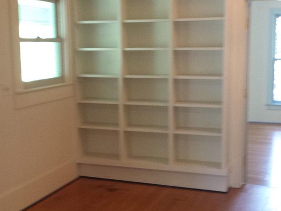 Built in bookcases in the front living room