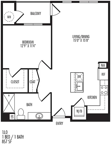 Floor plan 1J