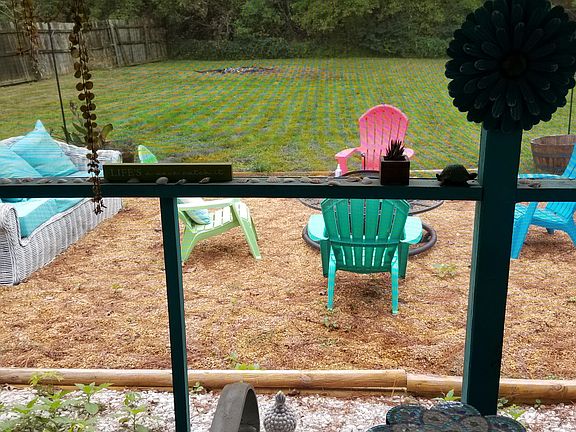 Outdoor fire pit area