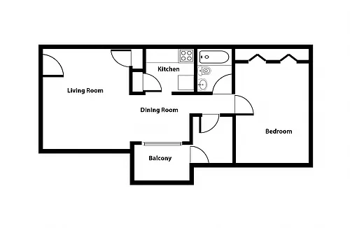Floor plan 1 Bedroom