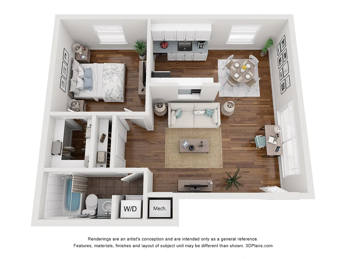 Floor plan Vol 6 - 1 Bedroom 1 Bath