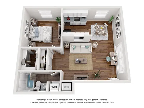 Floor plan Vol 6 - 1 Bedroom 1 Bath