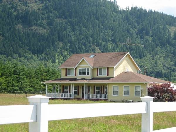 House with mountain view