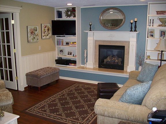 fireplace and new floors