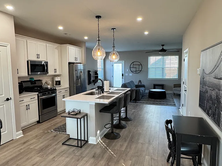 Open Concept Area Dining Kitchen Living