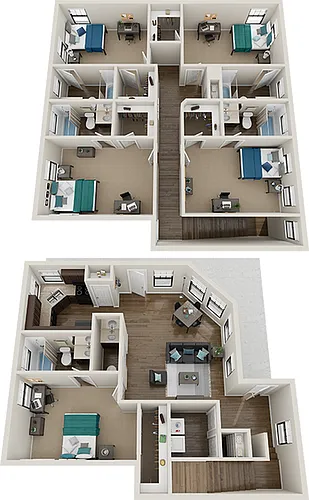Floor plan 5x5.5 Corner