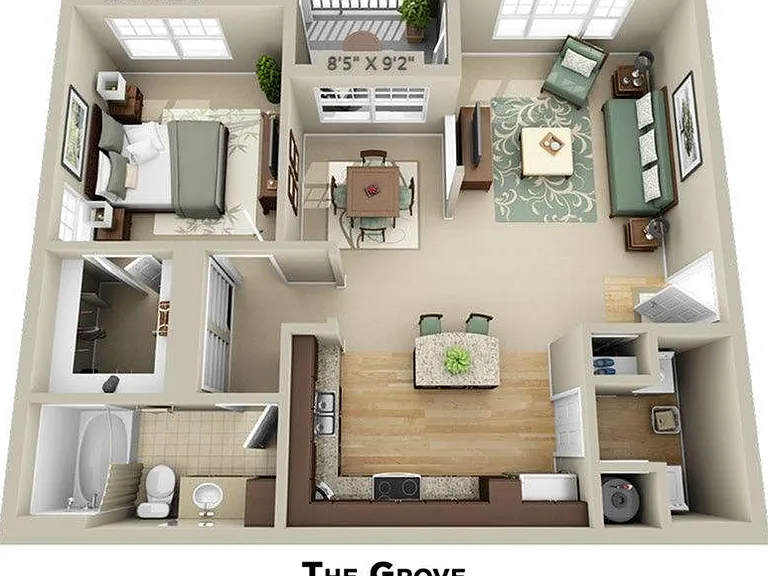 1 Bedroom | 1 Bath | 860 SF 1 Bedroom | 1 Bath | 860 SF