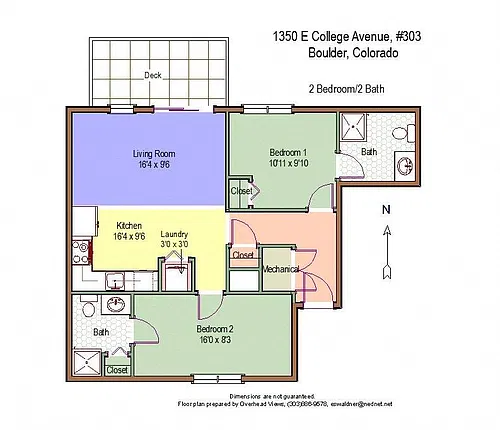 Floor plan 2 Bed 2 Bath