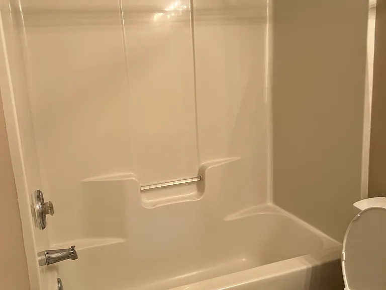 second floor bathroom tub