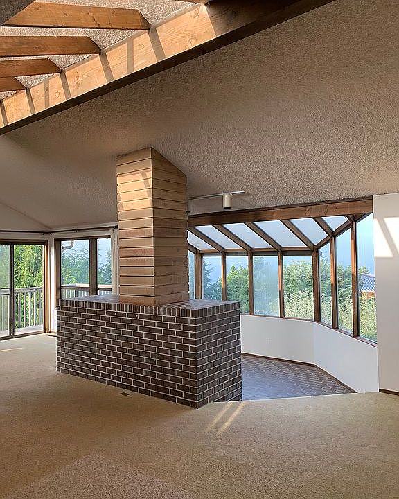 Unique open living areas.