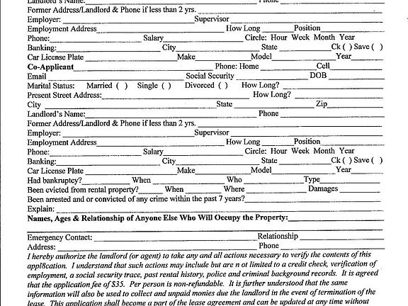 Please print your application