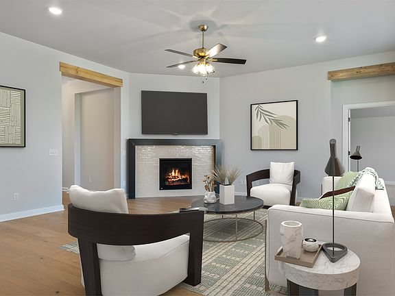 Langley Main Living Area with Fireplace