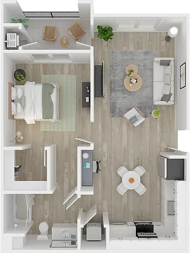 Floor plan "Poppy" 1x1a