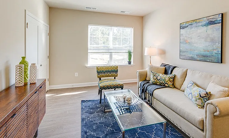 Living room with couch coffee table
