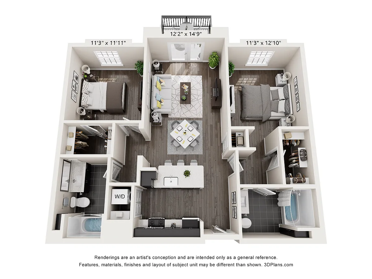 Floor plan 2X2 1047