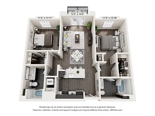 Floor plan 2X2 1099