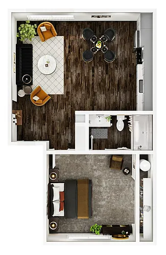 Floor plan 1x1m