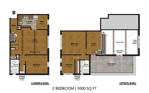 Floor plan El Capitan - Two Bedroom