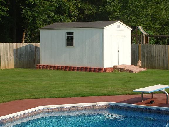 Storage Bldg and back yard