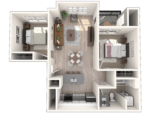Floor plan West - 2 Bed A