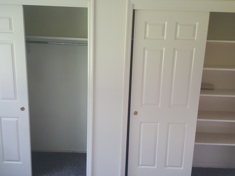 Double closets in master bedroom