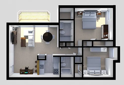 Floor plan Two bedroom