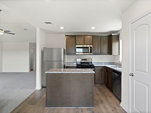 The Dutton has beautiful wood cabinetry.