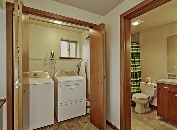 Laundry room located on 2nd level the newer Whirlpool washer/dry
