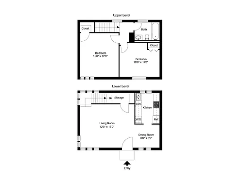 Floor plan Townhome 2BR