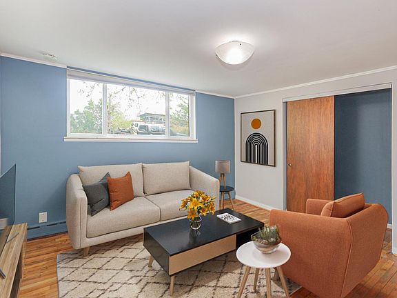 This image shows a virtually furnished space. This space comes unfurnished.