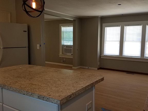 View from kitchen looking into dining room. Next step is to hang farmhouse style light in dining room.