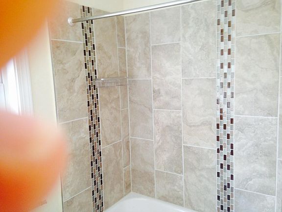 Custom tile work in bathroom 