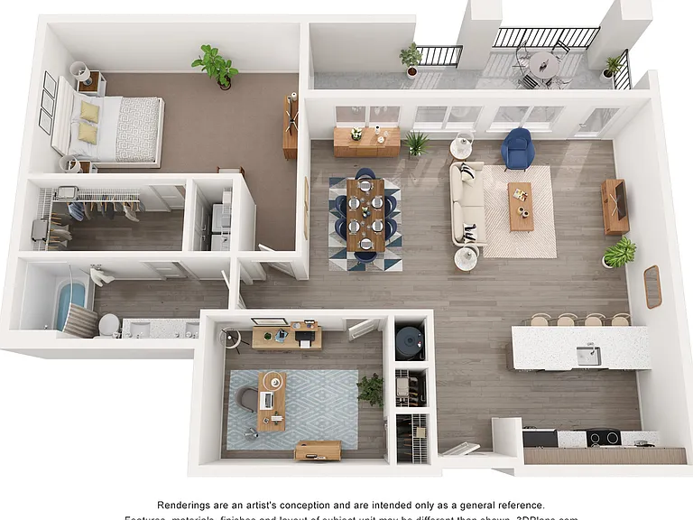 One Bedroom w/ Flex Den - B2 One Bedroom w/ Flex Den - B2