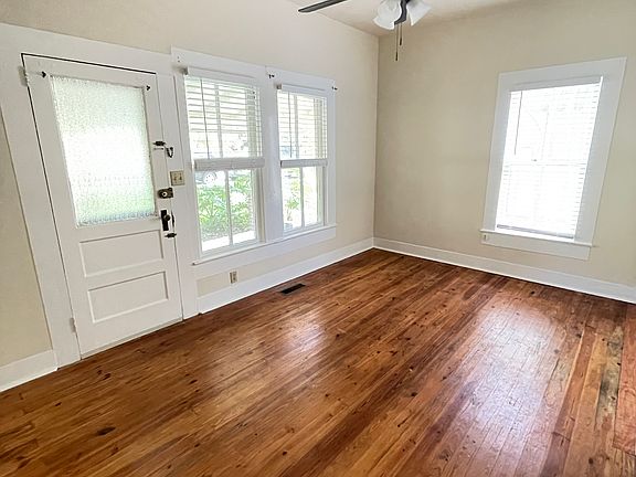 High ceilings and beautiful wood floors