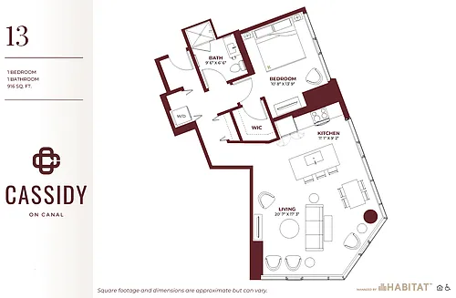 Floor plan One Bedroom 13