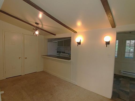 Dining area and tiled entry