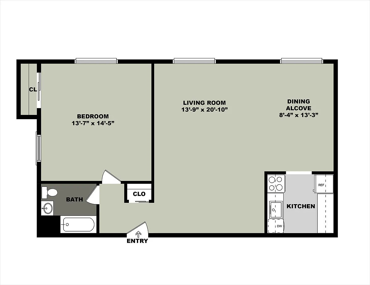 Floor plan 1X1