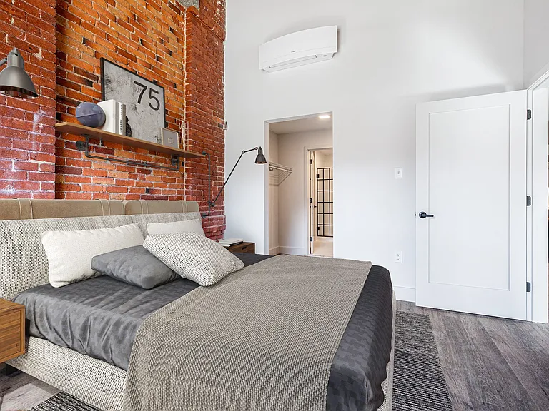 Brick accent walls in select apartment homes