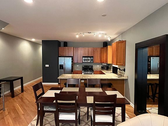 Dining room and kitchen