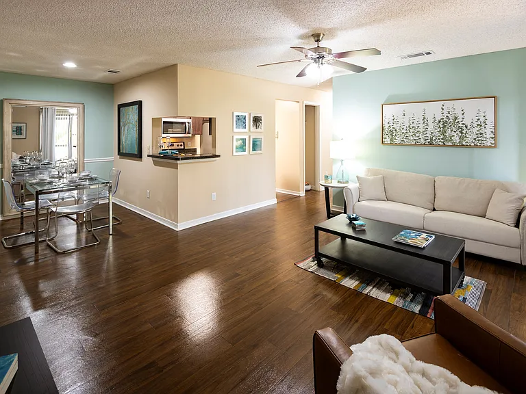 Open Concept Living and Dining with LVP Flooring
